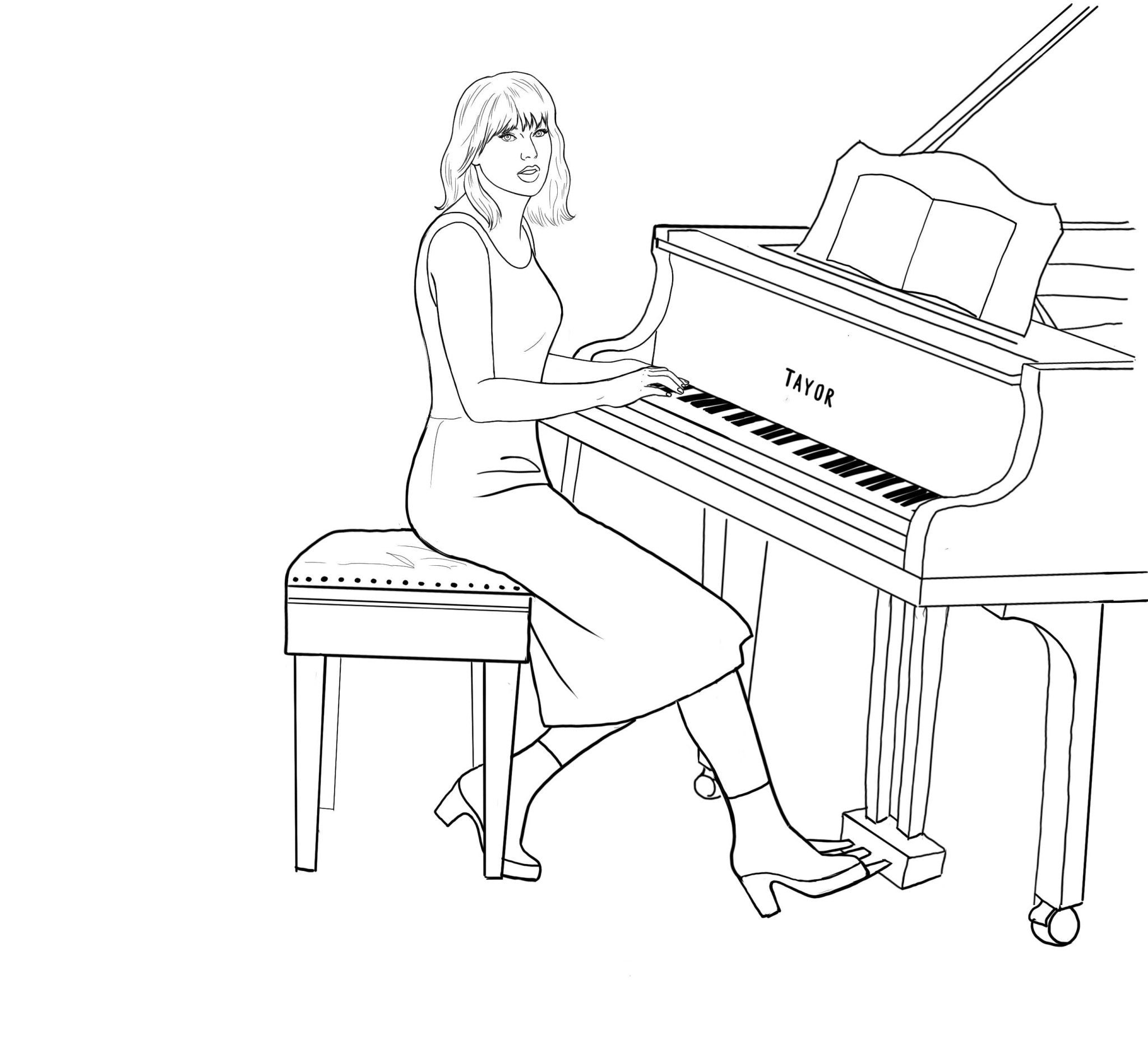 Colour Me Swiftly Unofficial Taylor Swift Coloring Book - bubblegum market