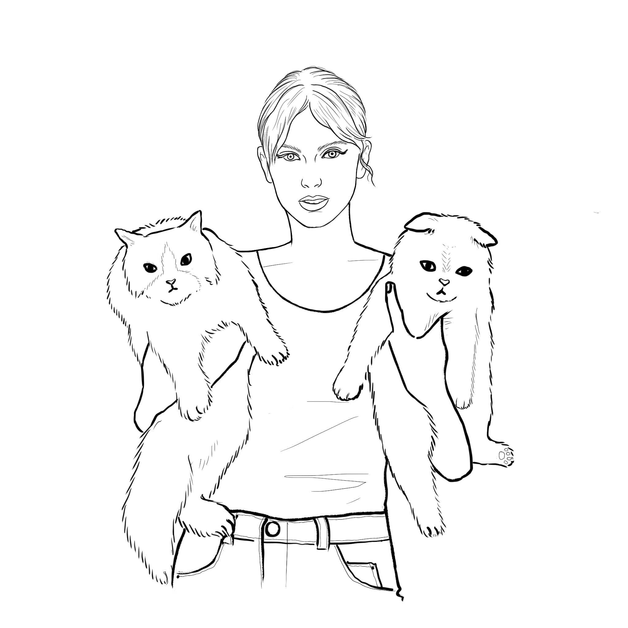 Colour Me Swiftly Unofficial Taylor Swift Coloring Book - bubblegum market