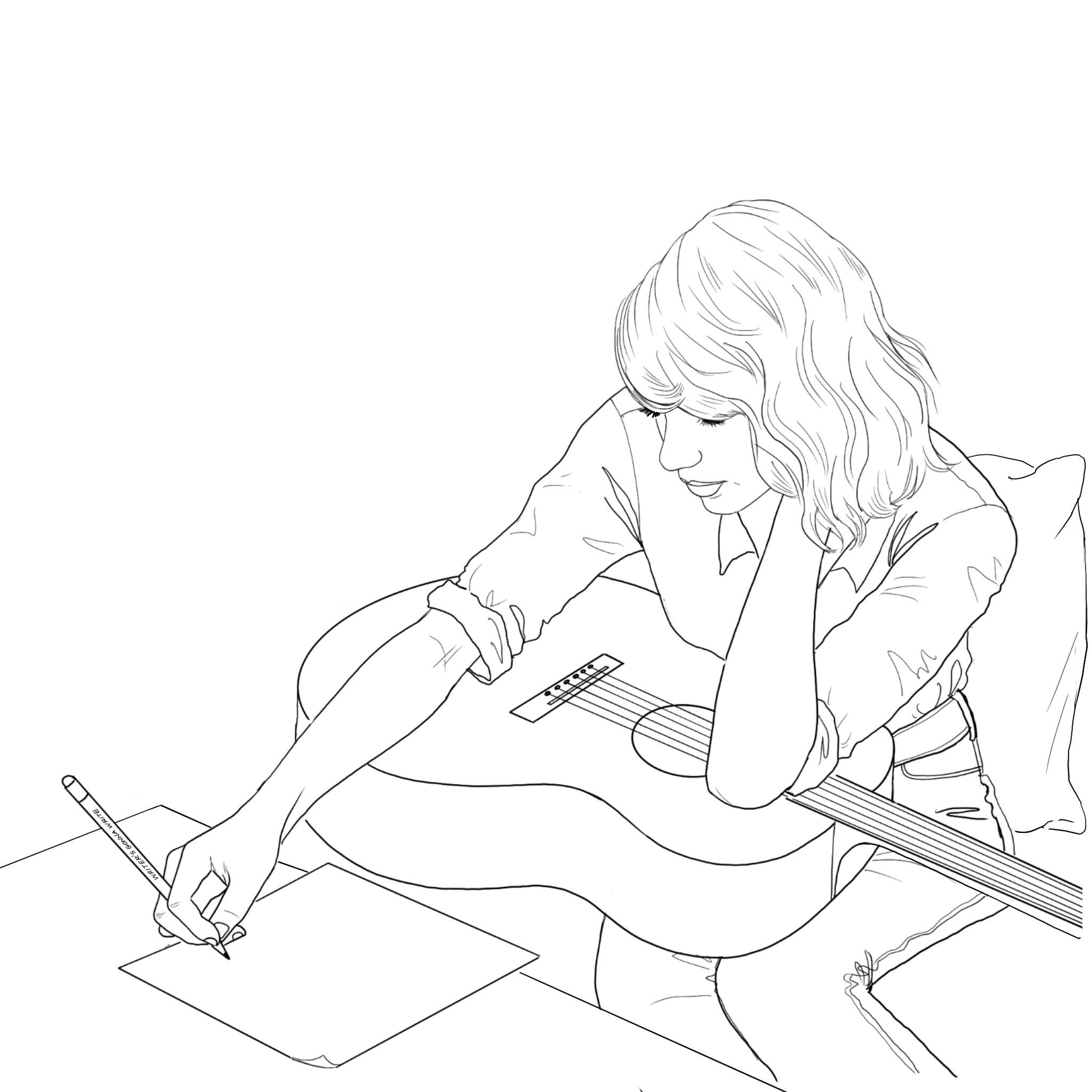 Colour Me Swiftly Unofficial Taylor Swift Coloring Book - bubblegum market