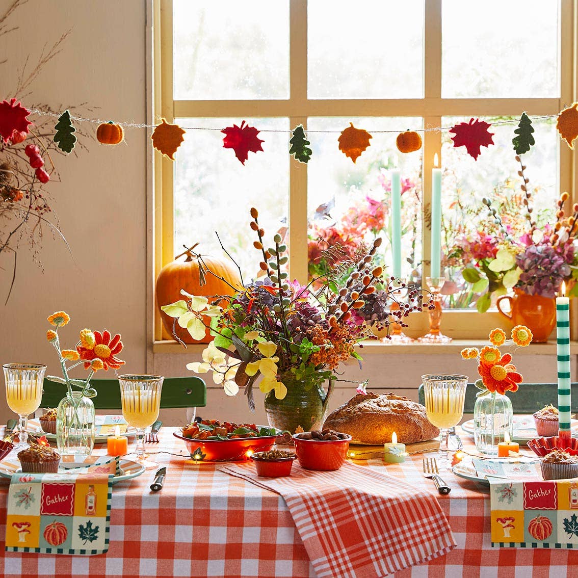 COMING SOON: Fall Felt Leaf Garland - bubblegum market