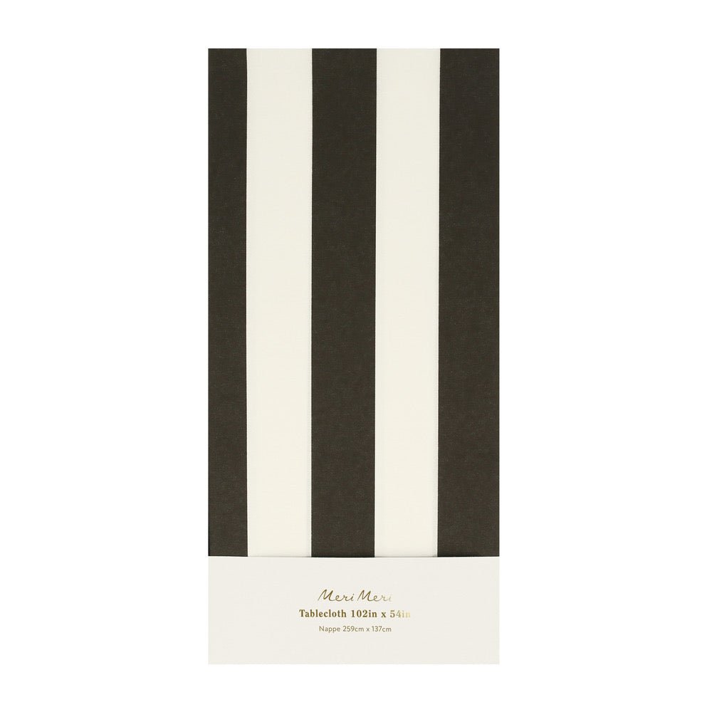 COMING SOON: Meri Meri Party Black & White Striped Tablecloth - bubblegum market