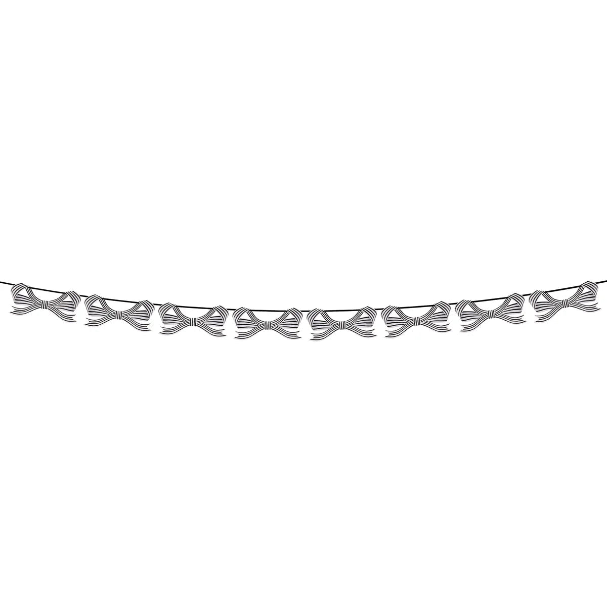 COMING SOON: Meri Meri Party Black & White Stripy Bow Garland - bubblegum market
