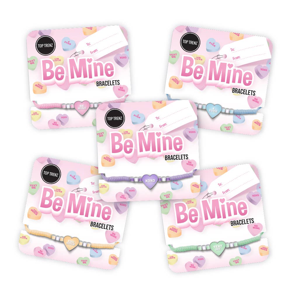 Conversation Heart Valentine Bracelets - bubblegum market
