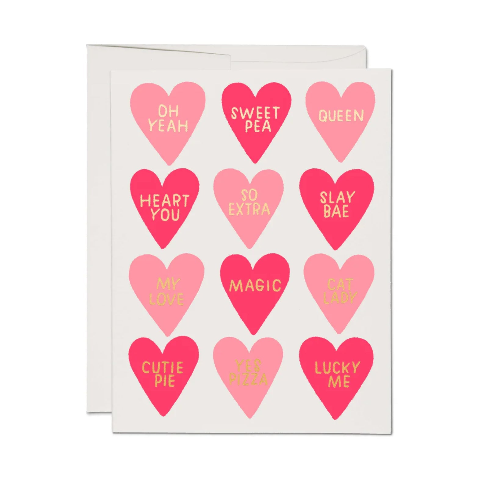 Conversation Hearts Valentine's Day Greeting Card - bubblegum market