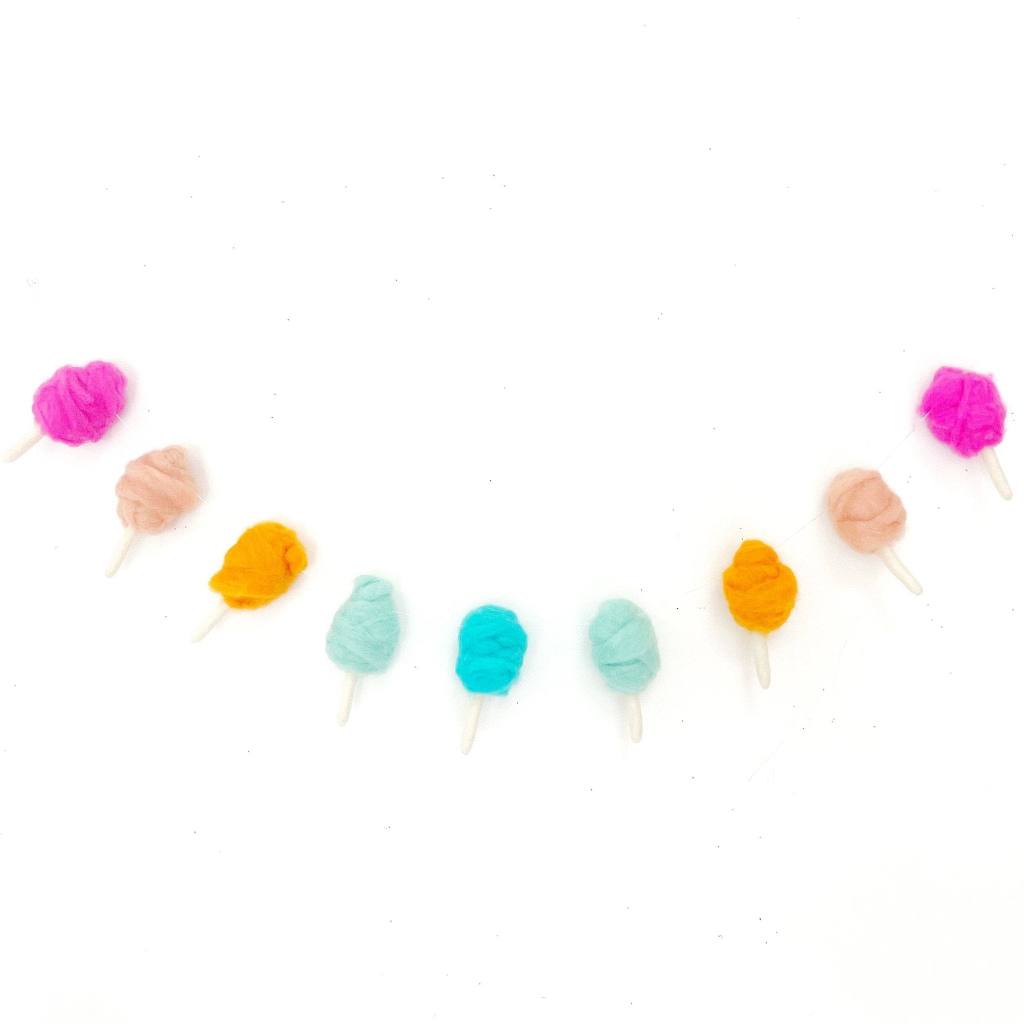 Cotton Candy Felt Garland - bubblegum market