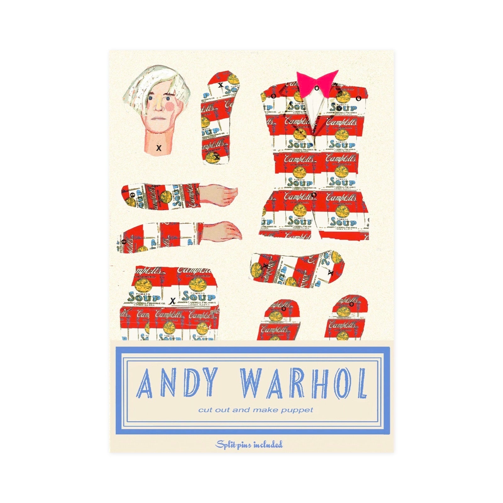 Cut & Make Andy Warhol Articulated Paper Doll - bubblegum market