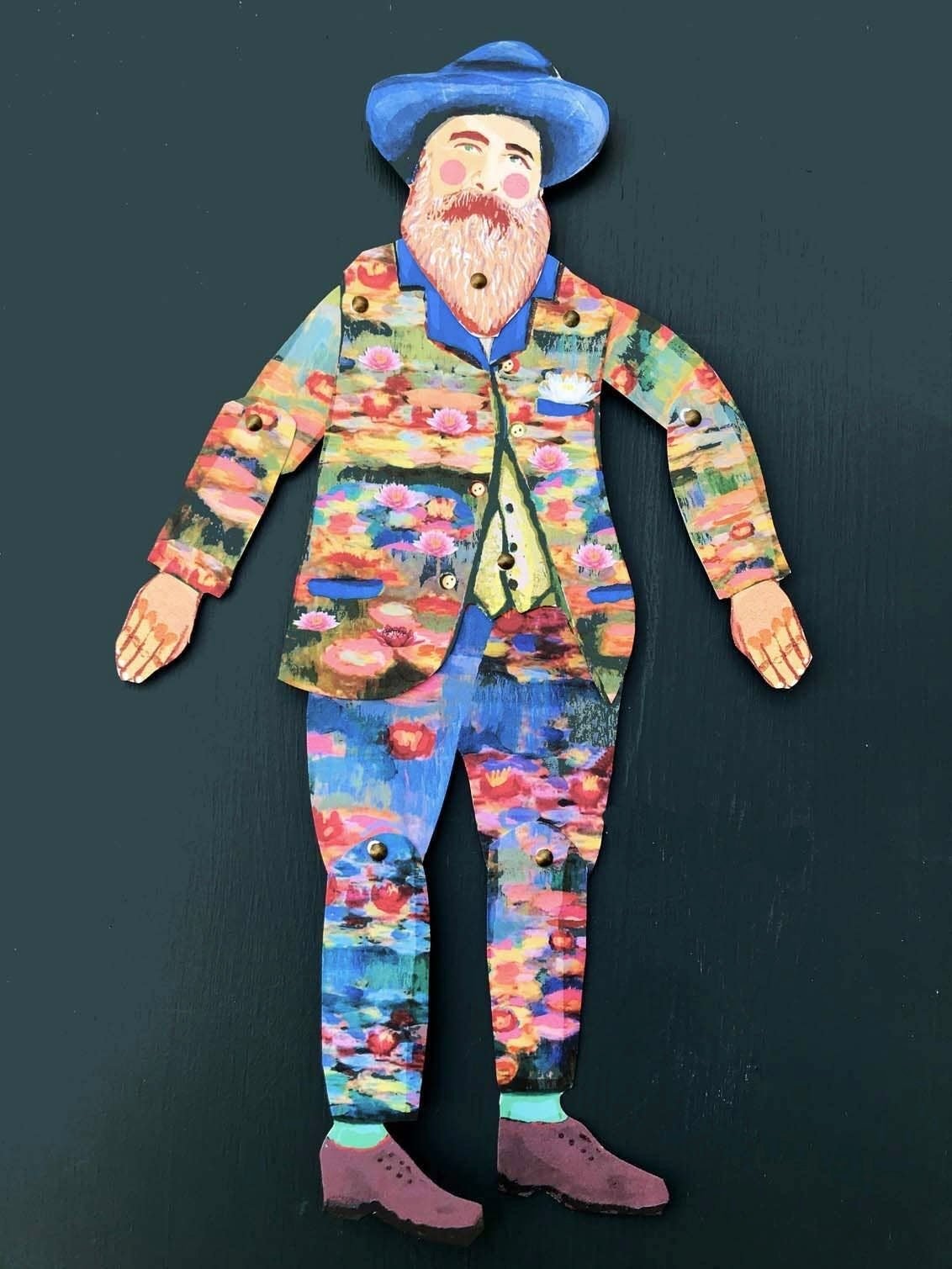 Cut & Make Claude Monet Paper Puppet - bubblegum market
