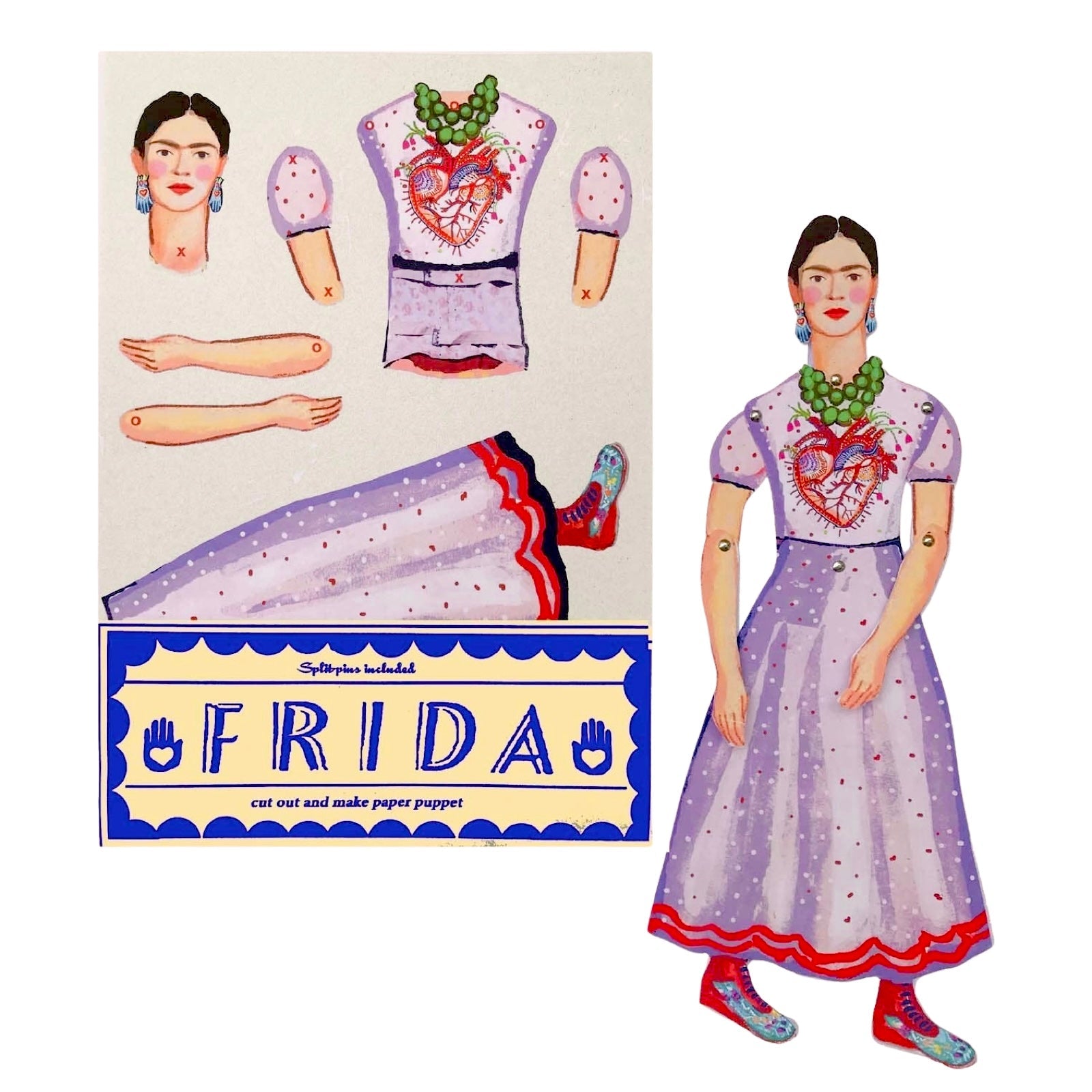 Cut & Make Frida Kahlo Articulated Paper Doll - bubblegum market