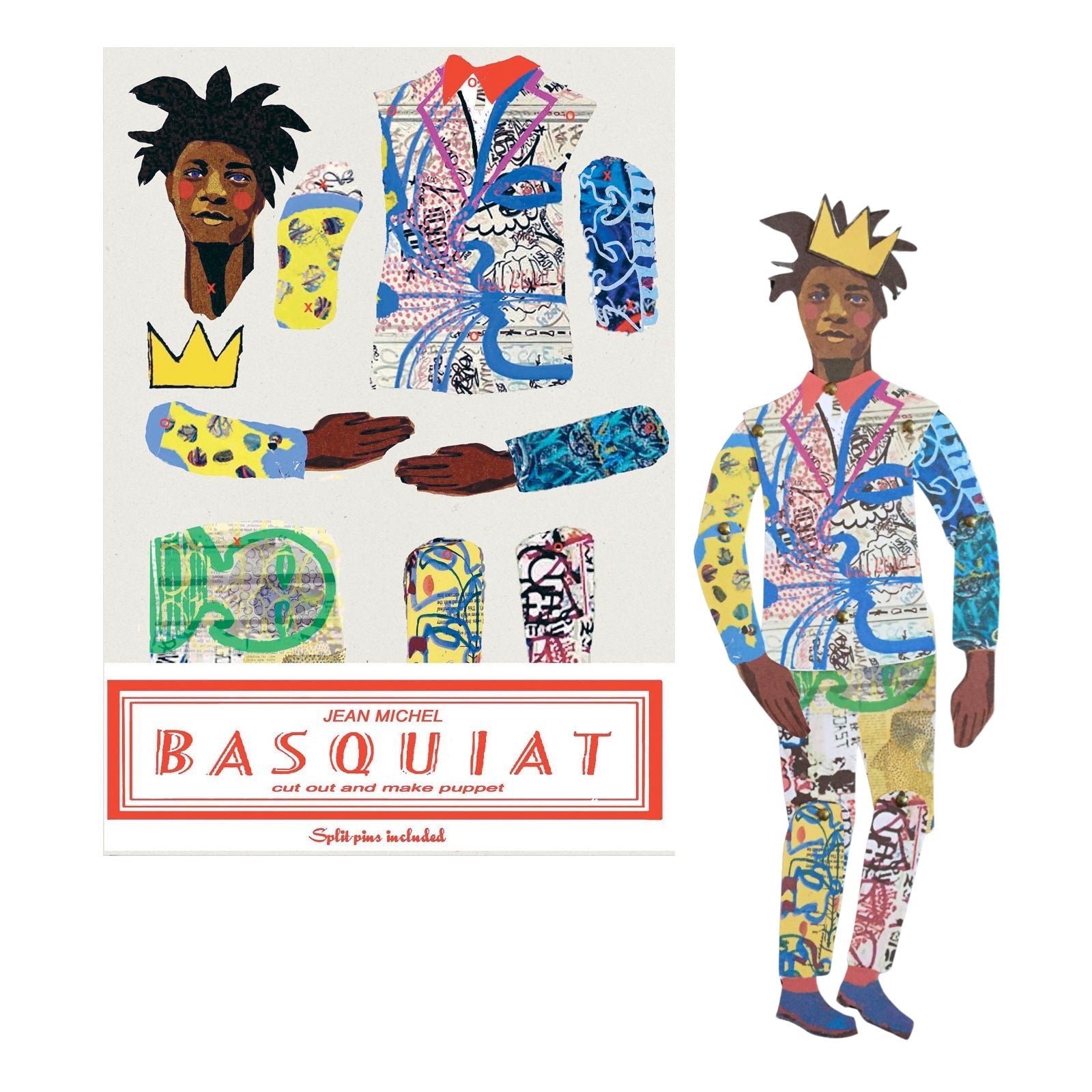 Cut & Make Jean - Michel Basquiat Articulated Paper Doll - bubblegum market