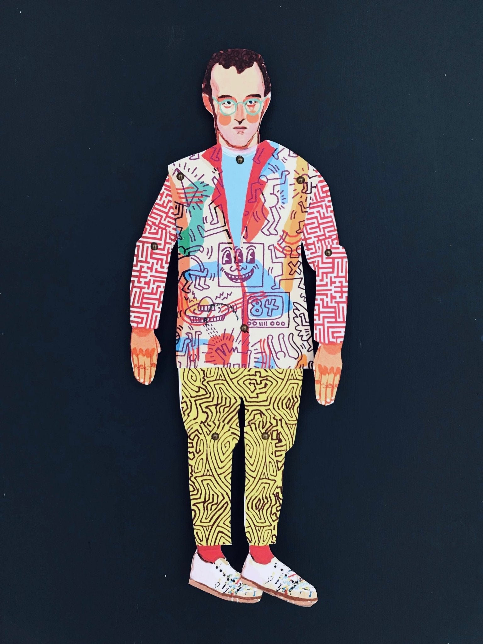 Cut & Make Keith Haring Articulated Paper Doll - bubblegum market