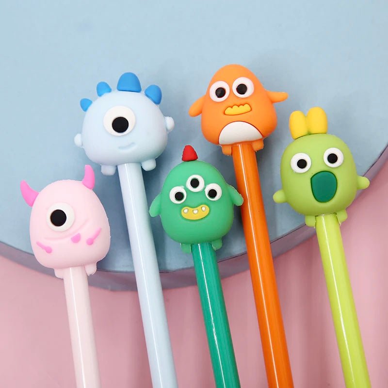 Cute Monster Retractable Gel Pen - bubblegum market