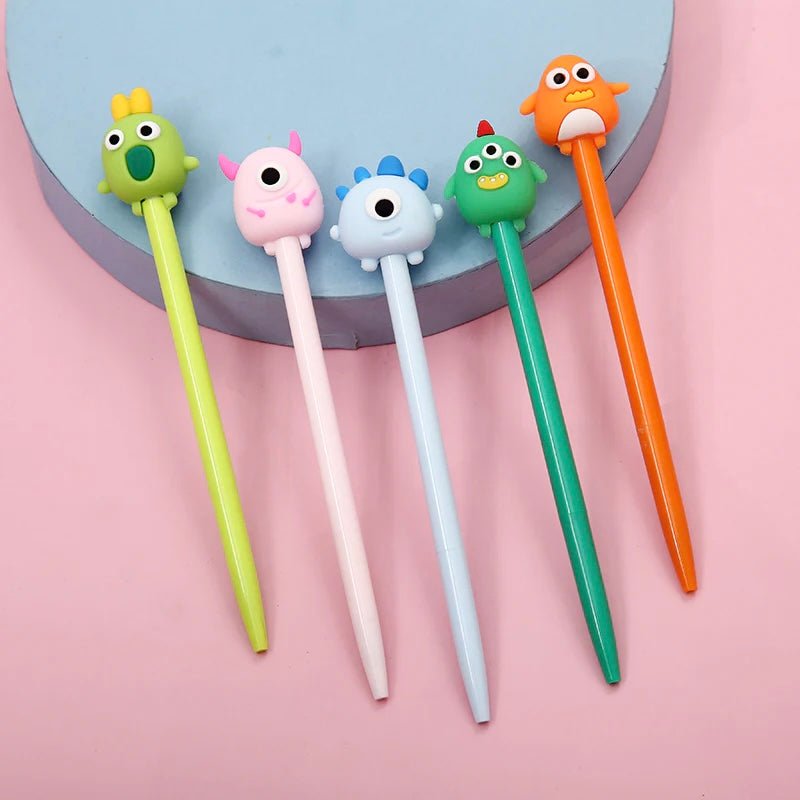 Cute Monster Retractable Gel Pen - bubblegum market