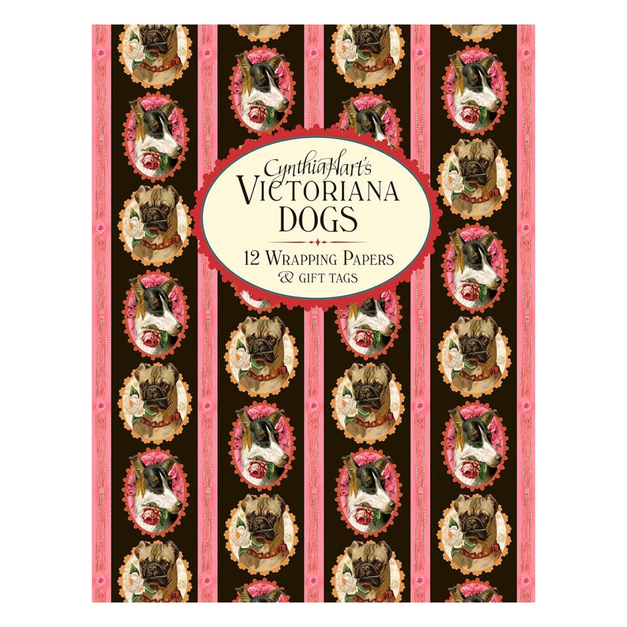 Cynthia Hart’s Victoriana Dogs: 12 Wrapping Papers and Gift Tags - bubblegum market