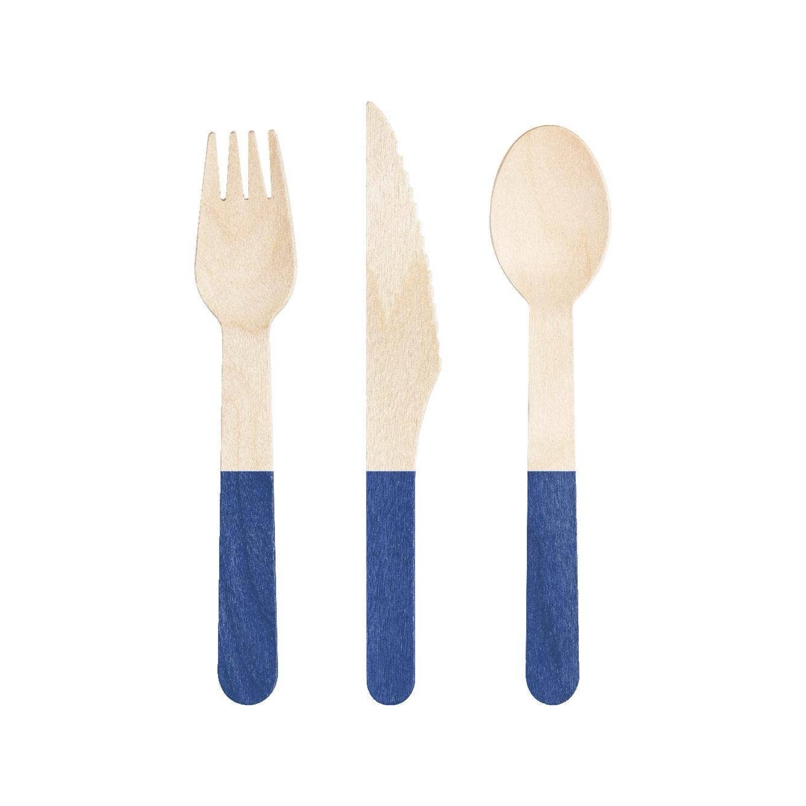 Dark Blue Wooden Cutlery - bubblegum market