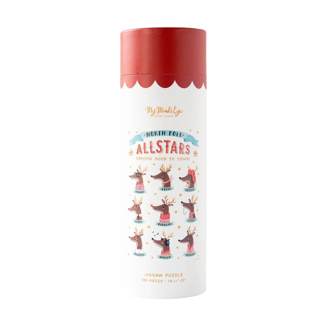 Dear Rudolph All Stars Holiday Jigsaw Puzzle - bubblegum market