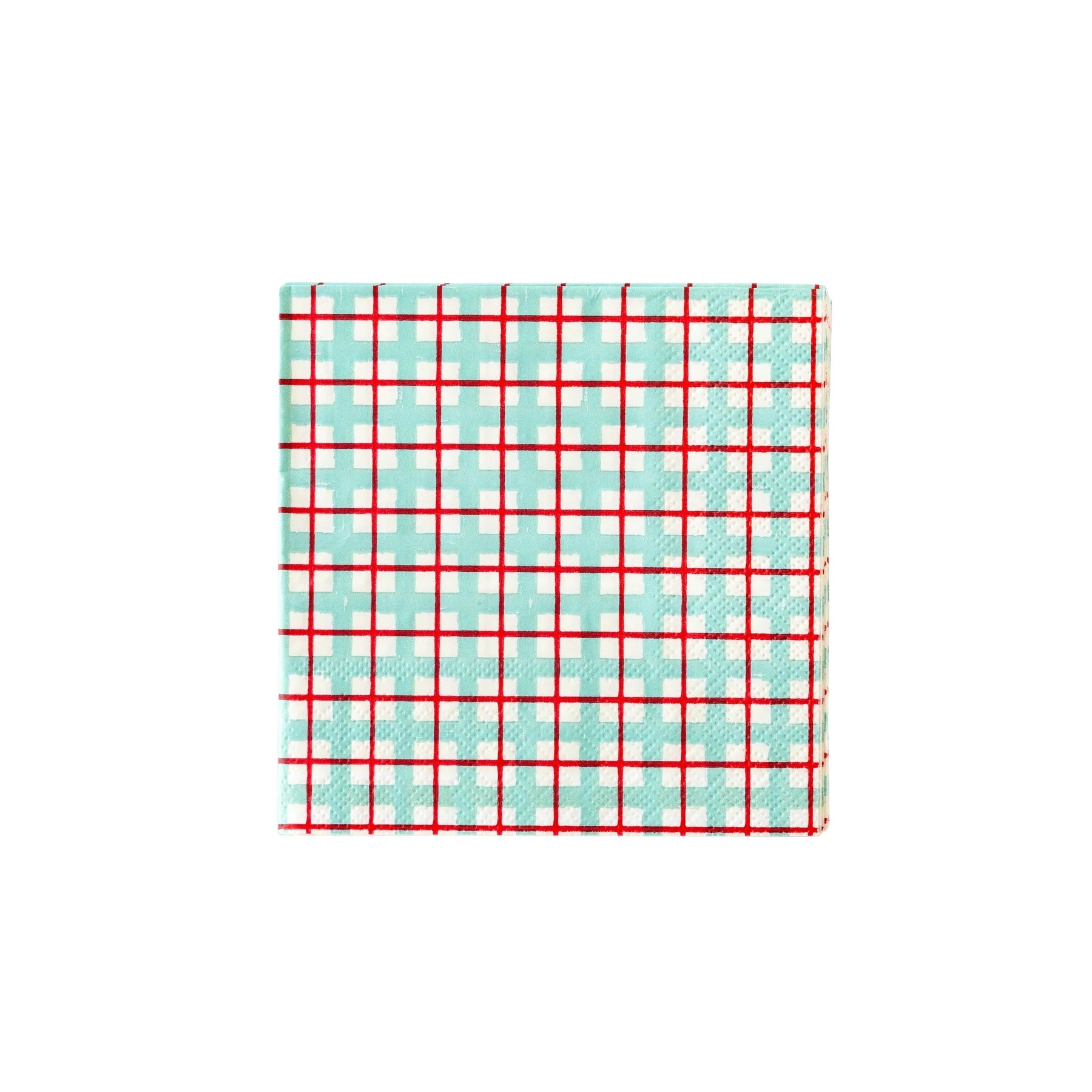 Dear Rudolph Christmas Plaid Cocktail Napkins - bubblegum market