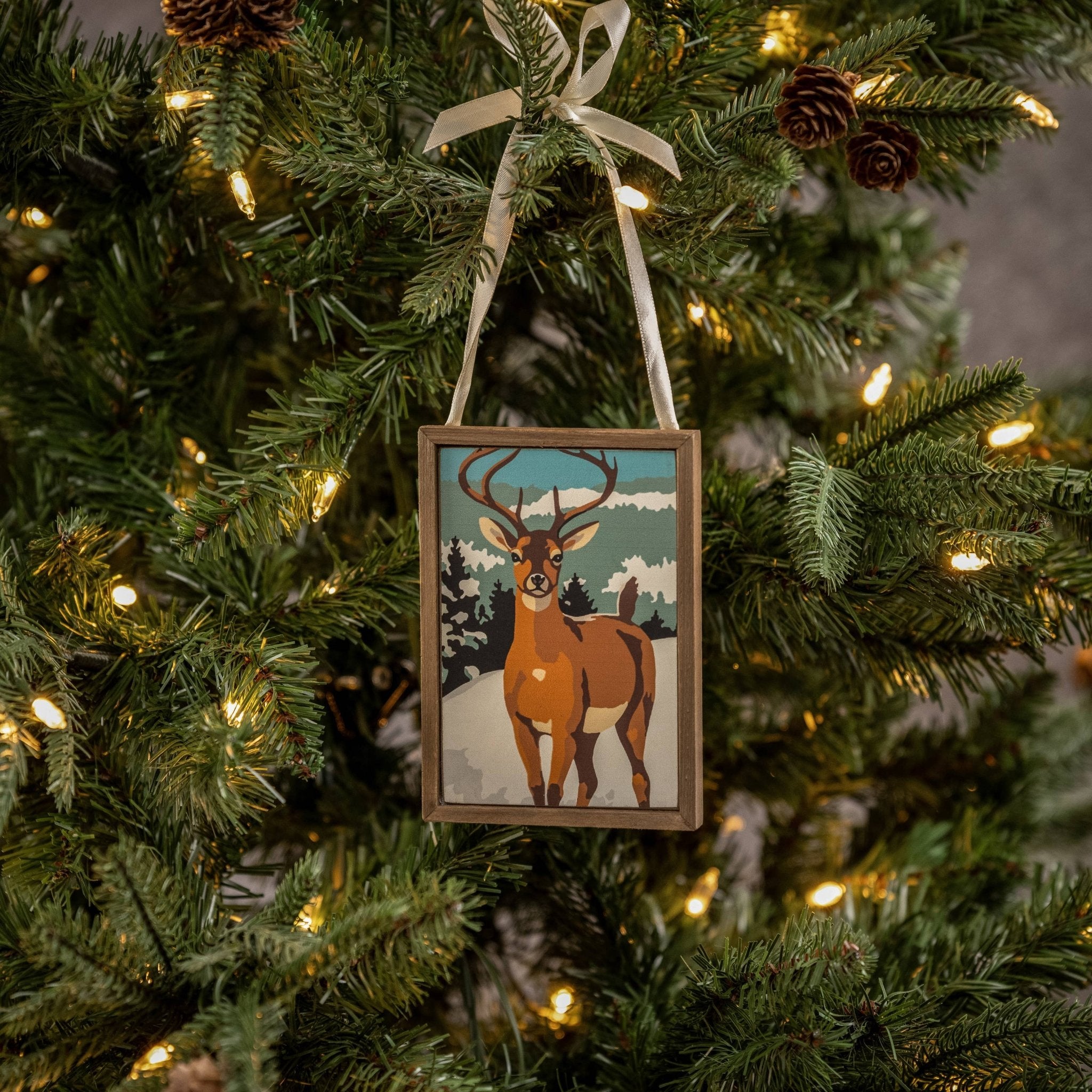 Deer In The Snow Paint By Number Ornament 3.5" - bubblegum market