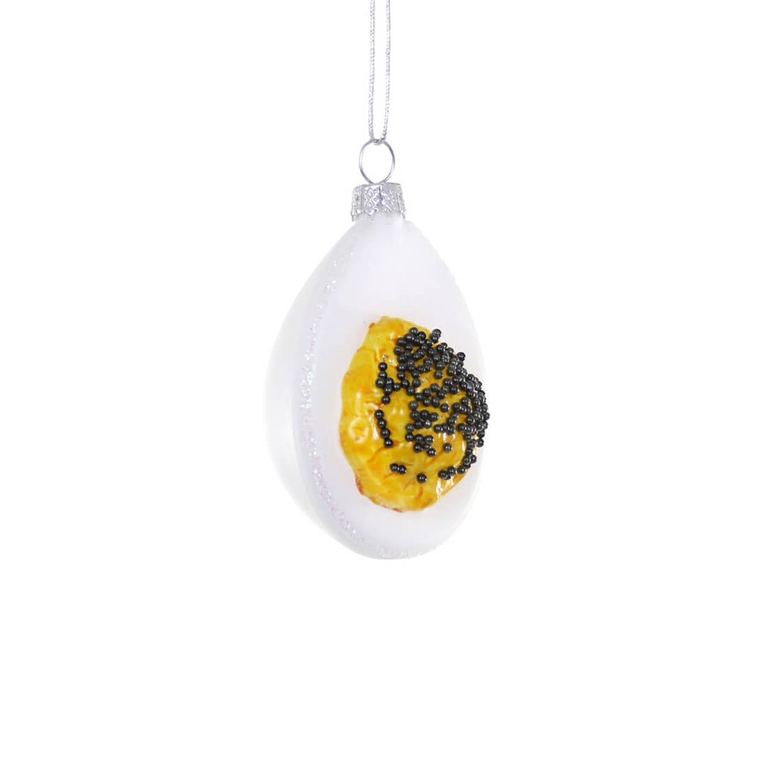 Deviled Egg w/ Caviar Ornament 2.75" - bubblegum market