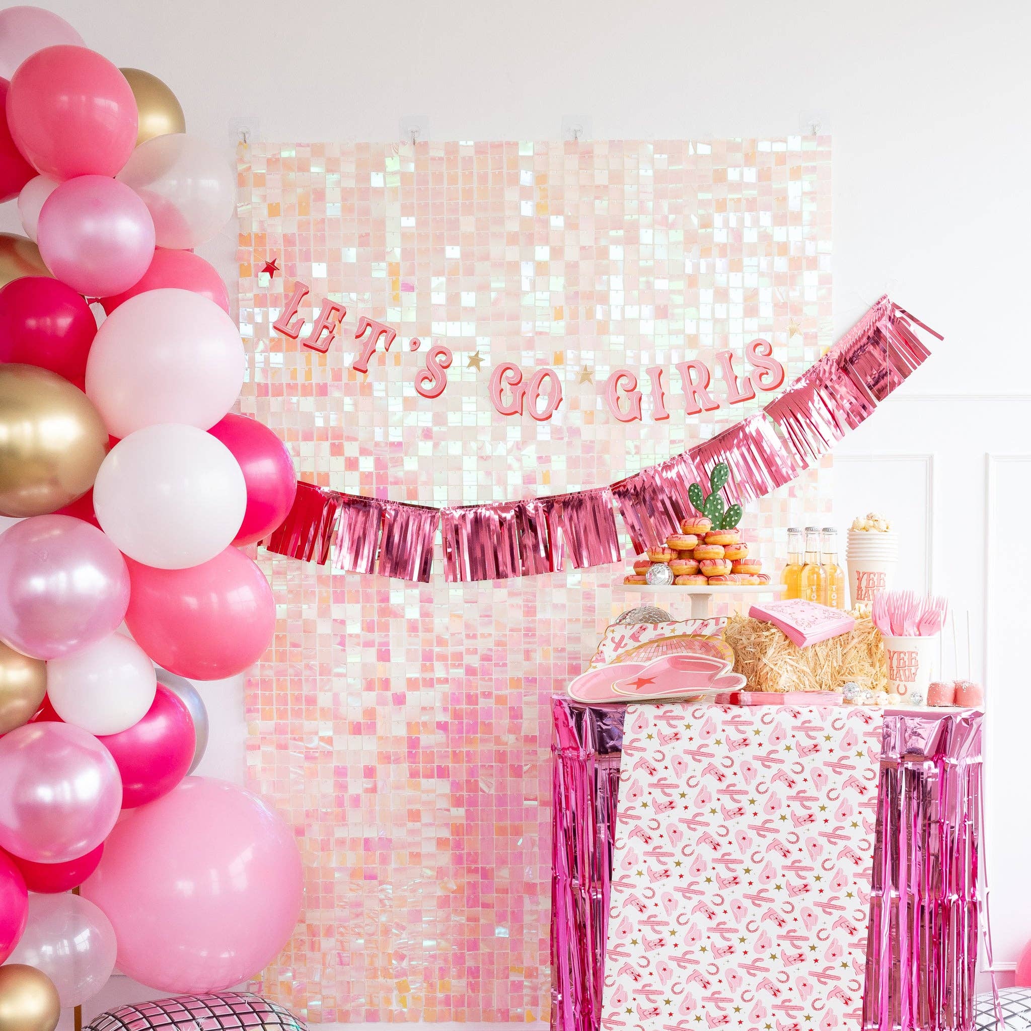 Disco Cowgirl Pattern Paper Table Runner - bubblegum market