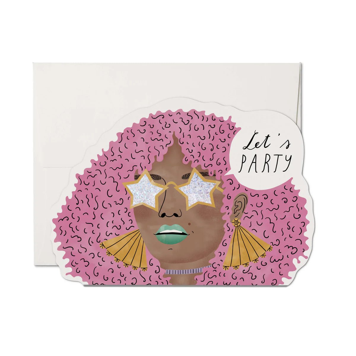 Disco Glam "Let’s Party" Greeting Card - bubblegum market