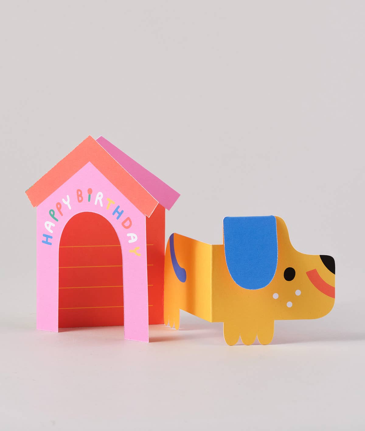 'Dog In House' Fold Out Kid's Birthday Card - bubblegum market