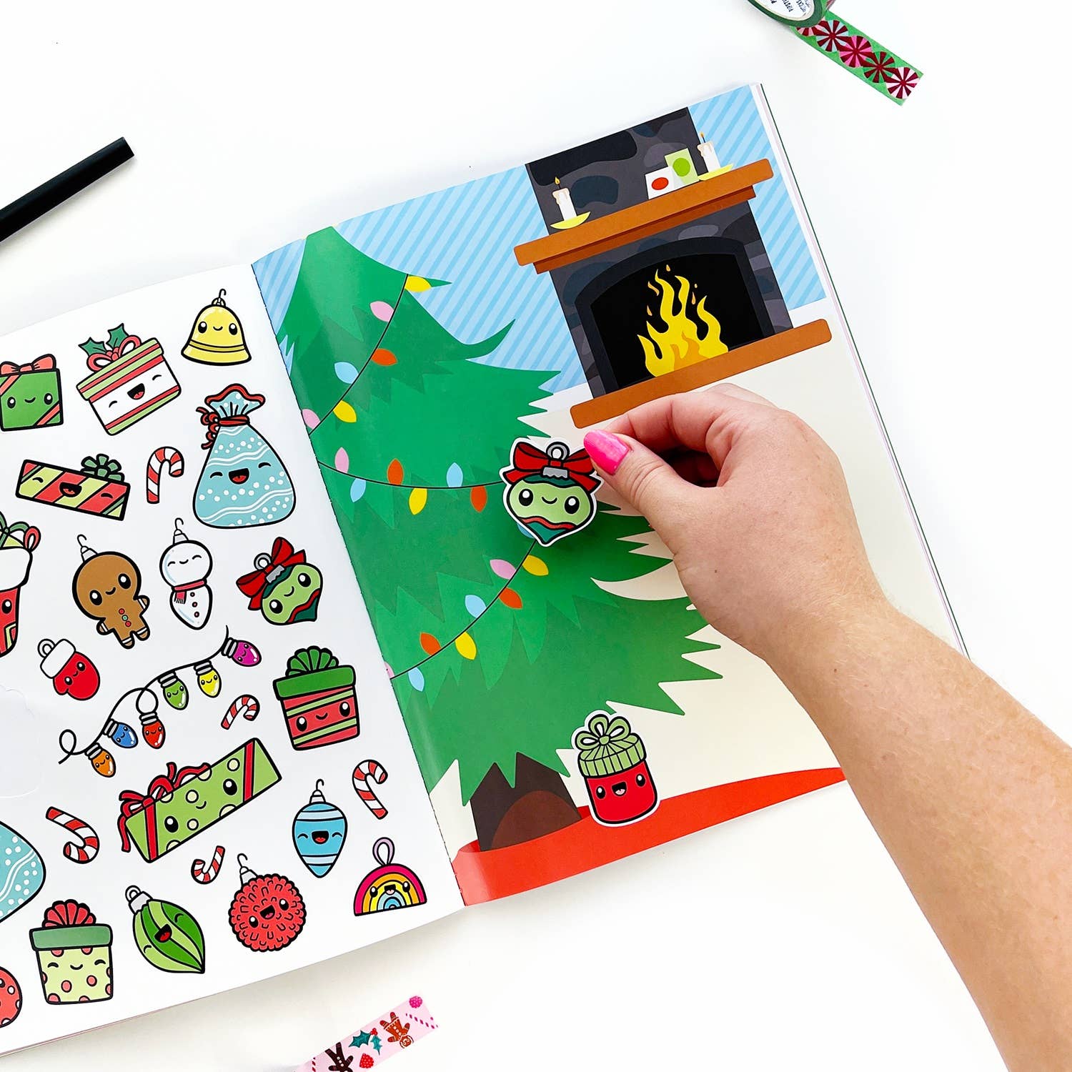 Draw - Along Christmas Sticker Book - bubblegum market