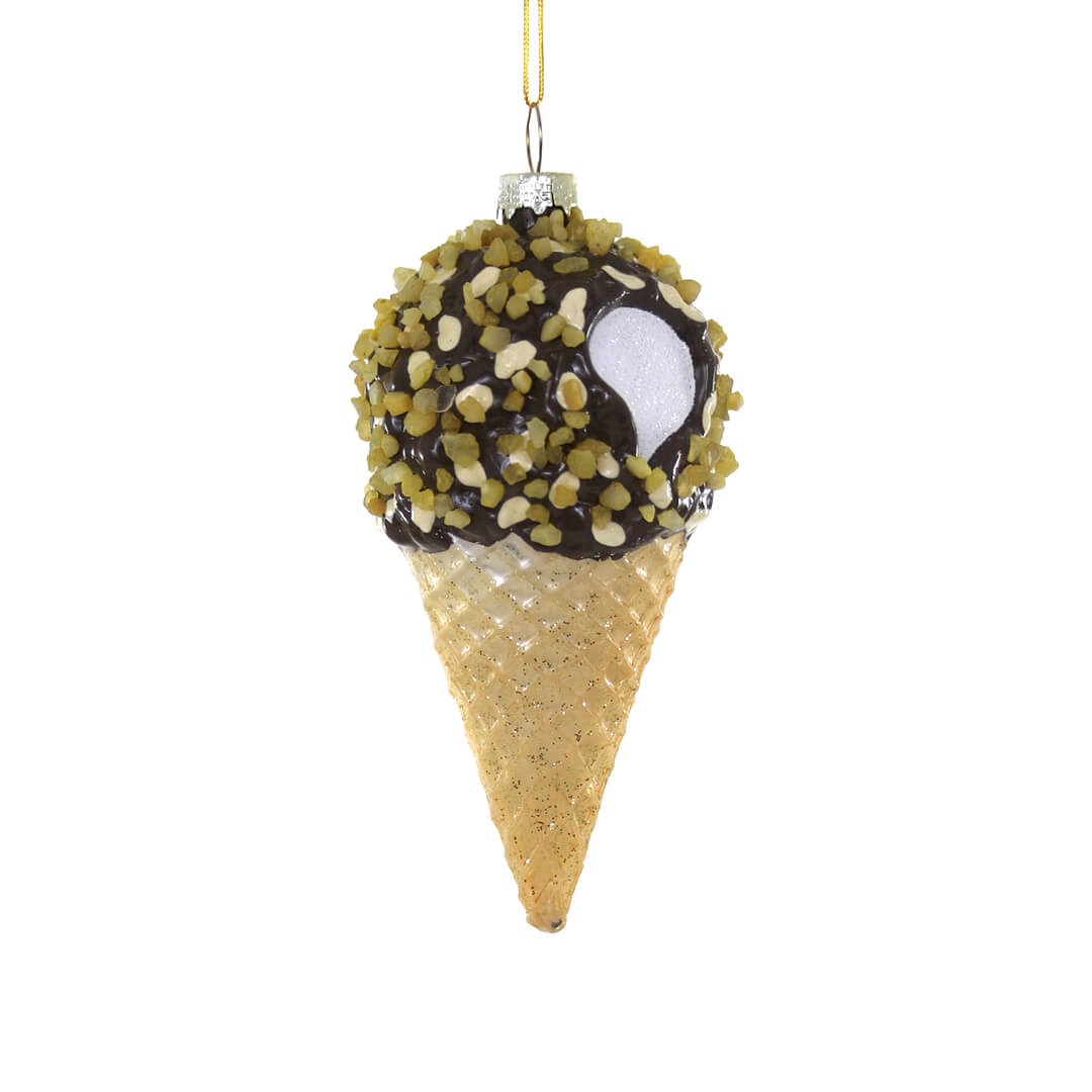 Drumstick Ice Cream Cone Ornament 4.5" - bubblegum market