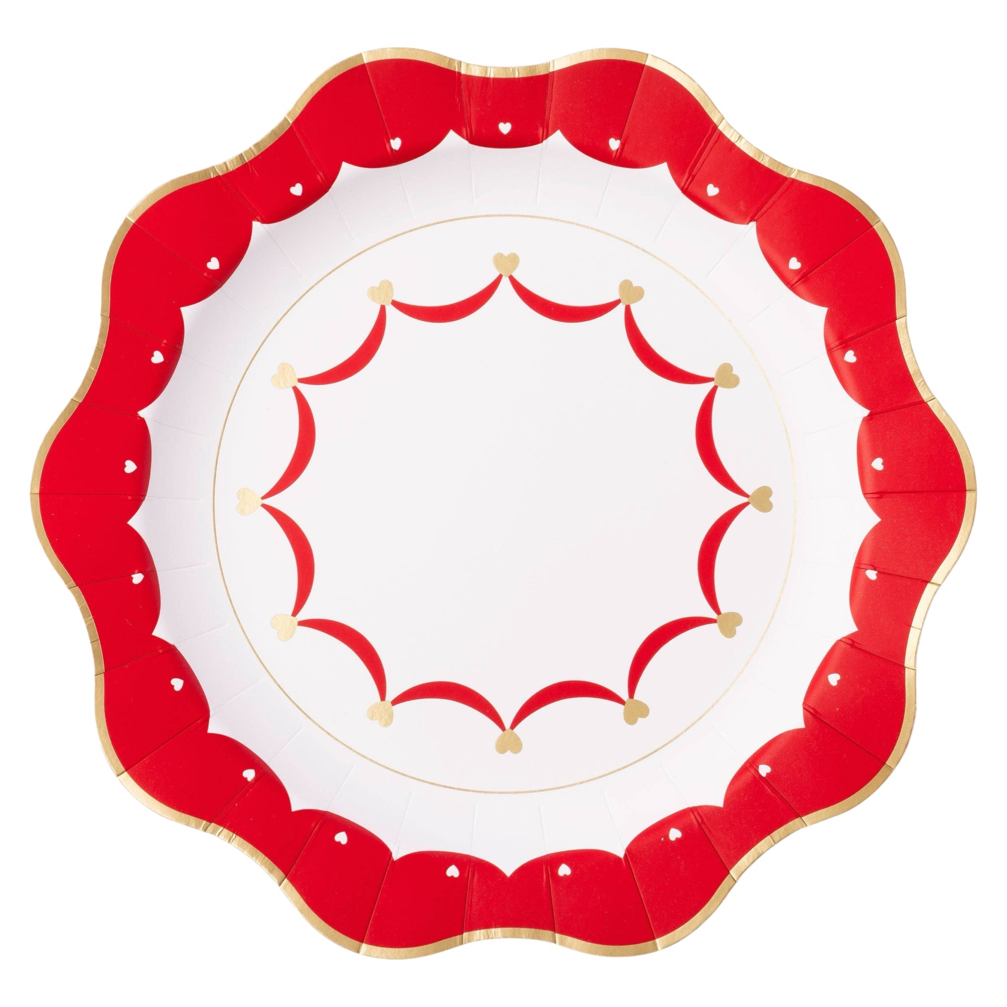 Elegant Scaplloped Heart Dinner Plates 10.75" - bubblegum market