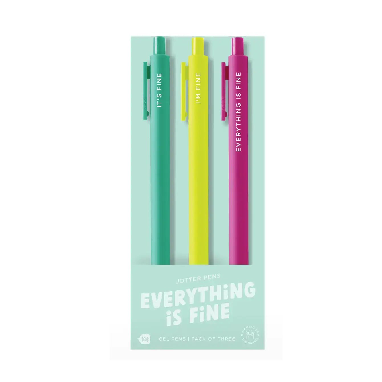 EVERYTHING IS FINE Jotter Pen Set - bubblegum market