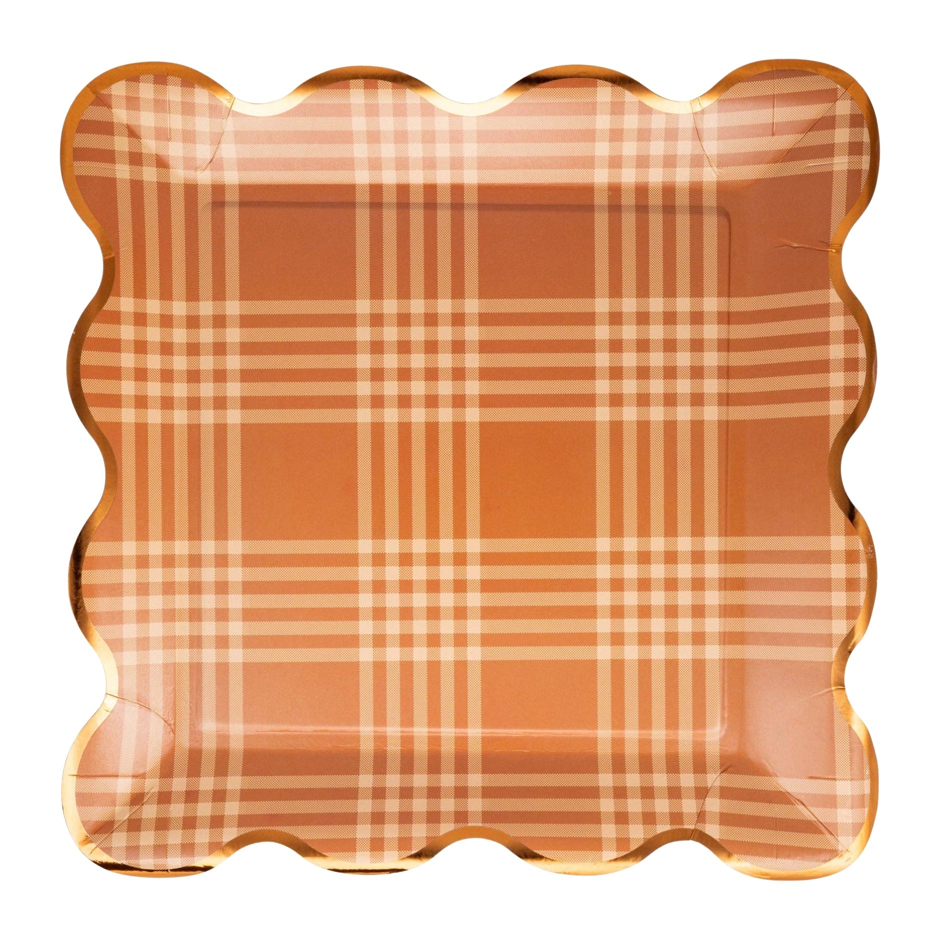 Fall Plaid Paper Plates 10" - bubblegum market