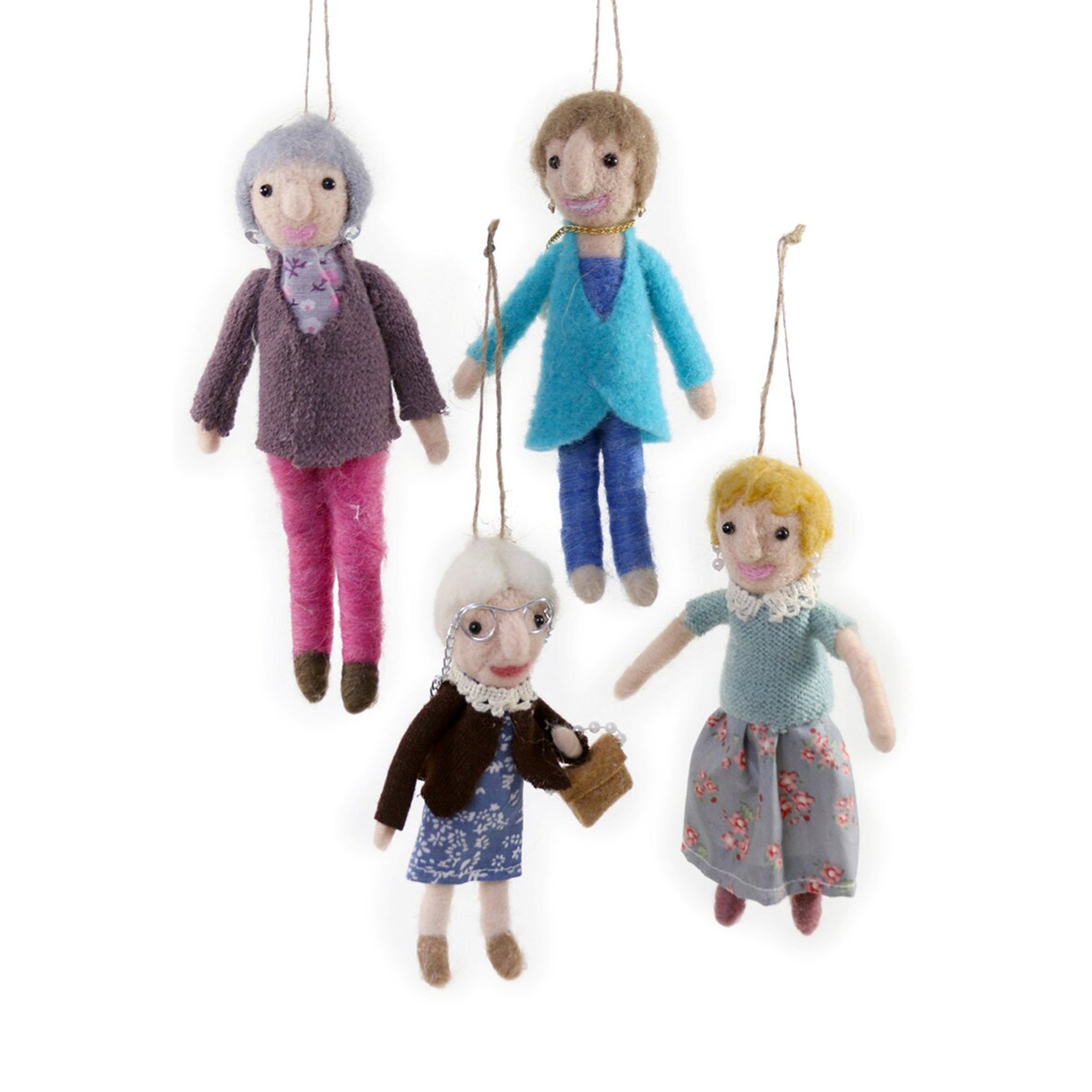 Felt Golden Girls Ornament Set 6" - bubblegum market