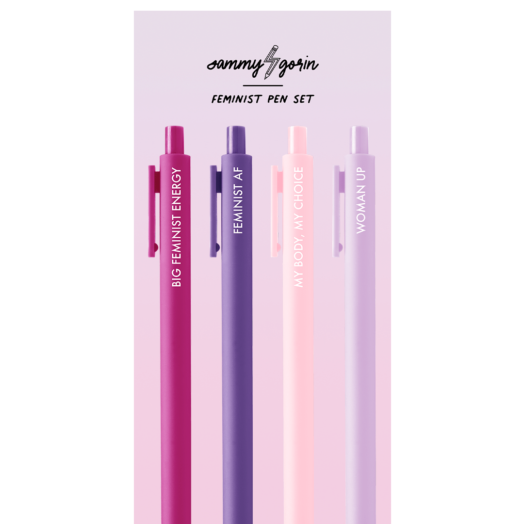Feminist Gel Pen Set - bubblegum market