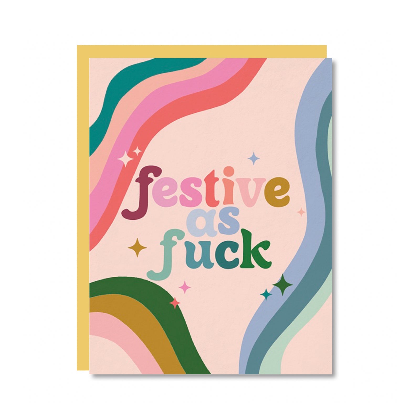 Festive As F*ck Holiday Greeting Cards Set (8ct) - bubblegum market