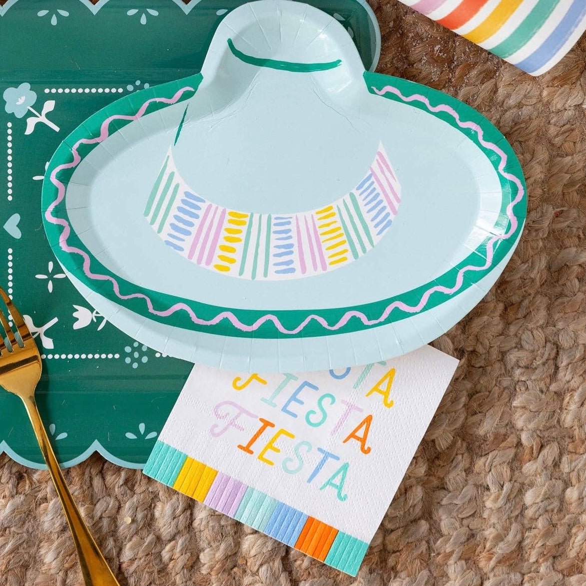 Fiesta Fringed Cocktail Napkins - bubblegum market