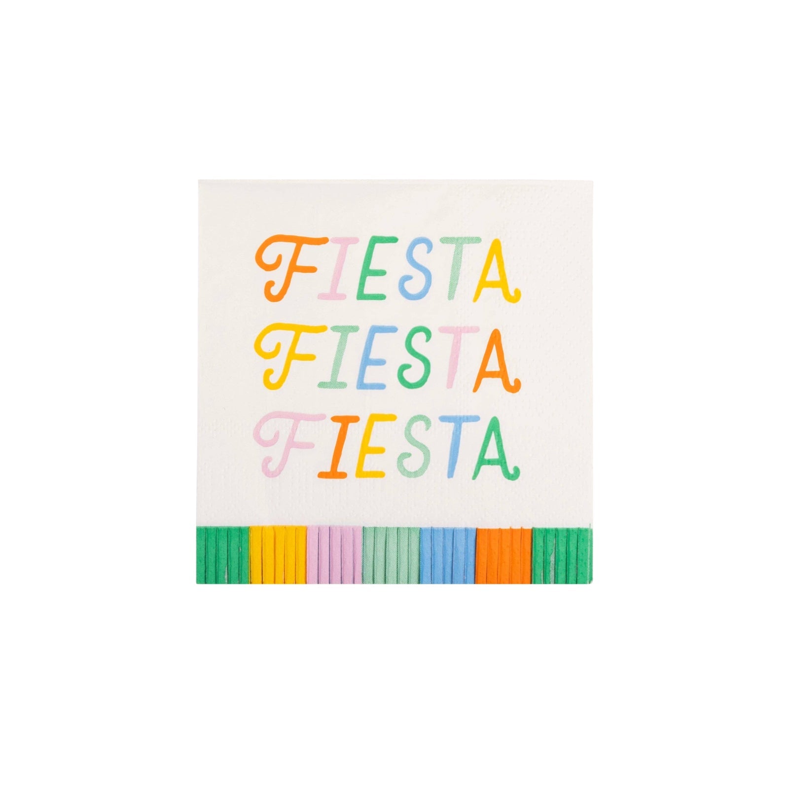 Fiesta Fringed Cocktail Napkins - bubblegum market