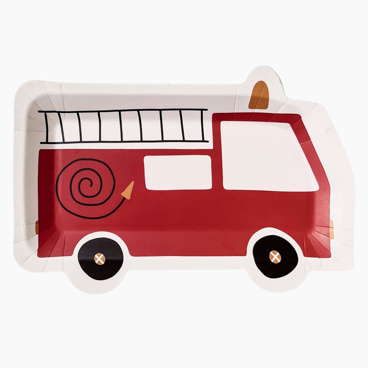 Fire Truck Paper Party Plates 8" - bubblegum market