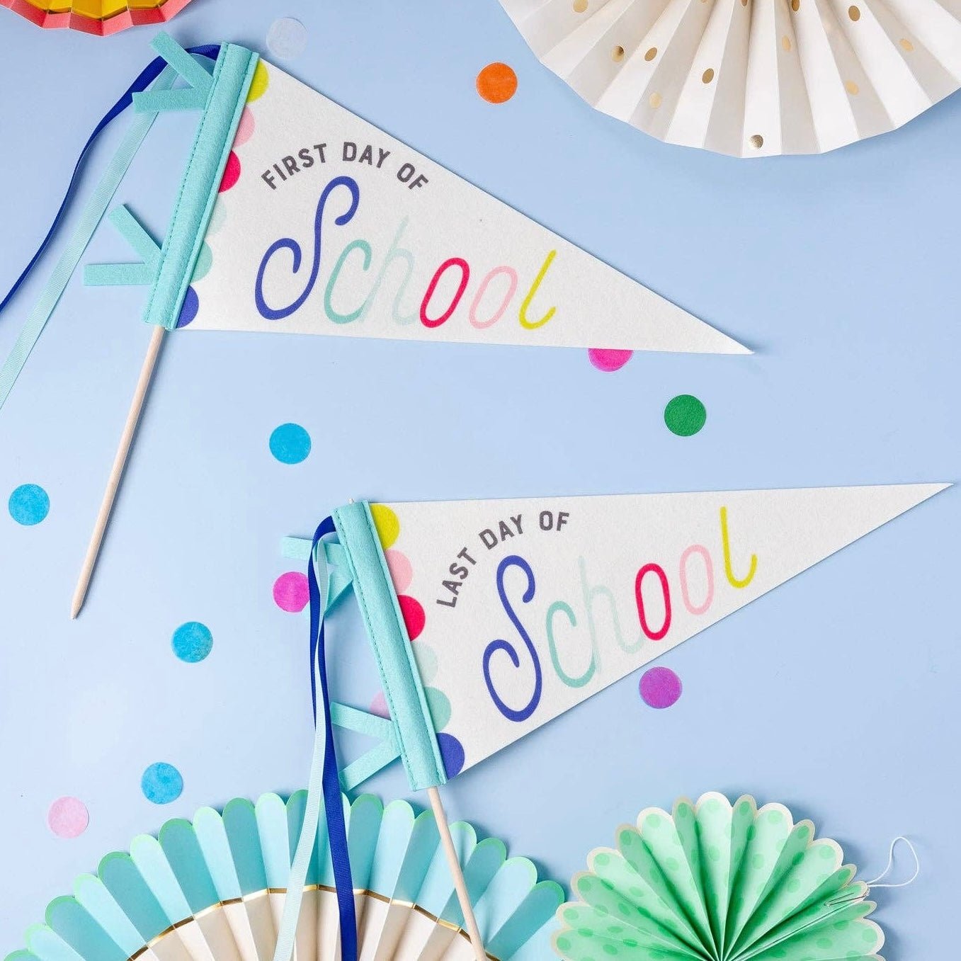 First Day / Last day of School Pennant Banner Set - bubblegum market