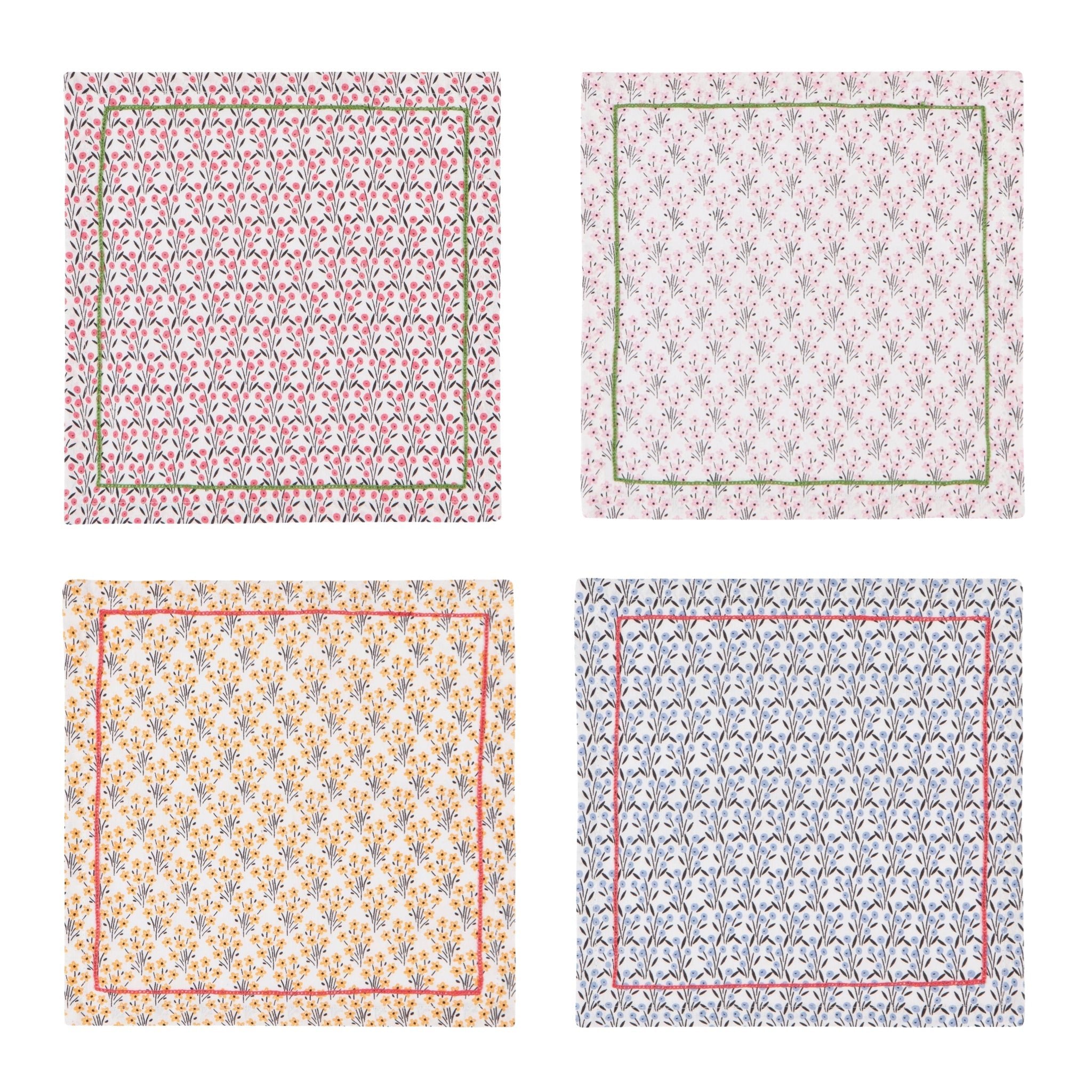 Floral Bouquet Cocktail Napkins (Set of 4) - bubblegum market