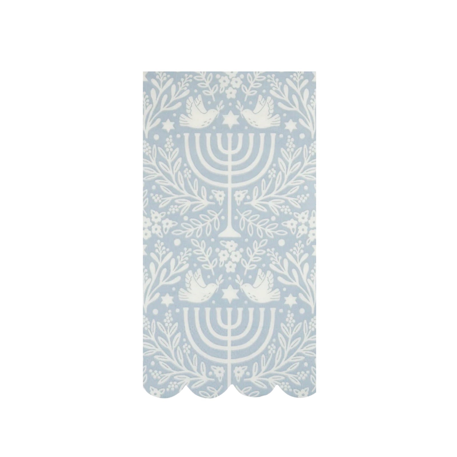 Floral Menorah Dinner Napkins - bubblegum market