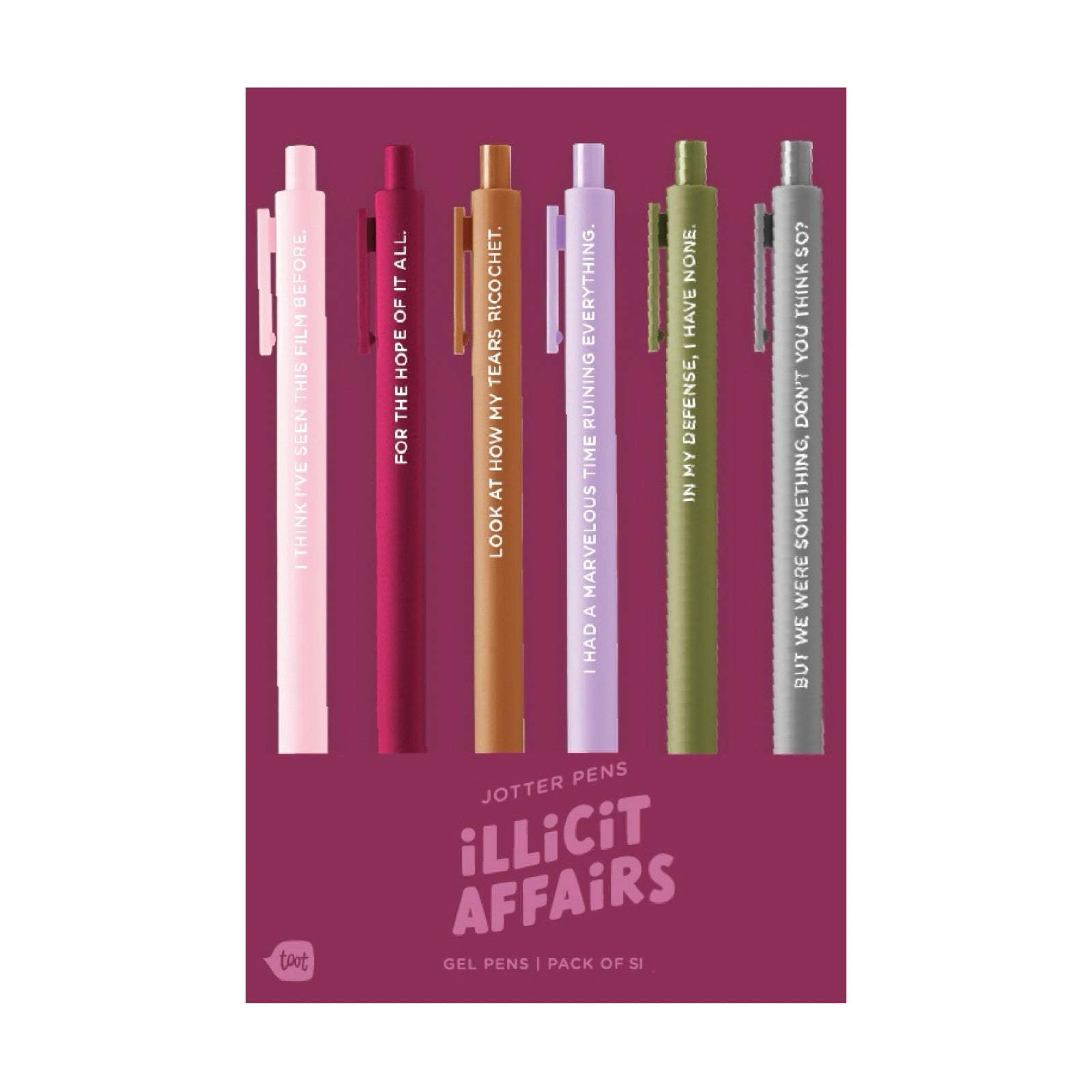 FOLKLORE / ILLICIT AFFAIRS Swiftie Jotter Pen Set - bubblegum market