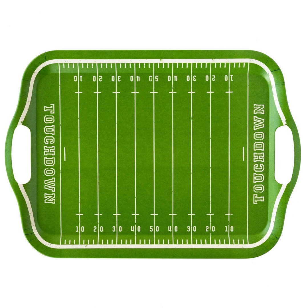 Football Field Bamboo Reusable Tray - bubblegum market