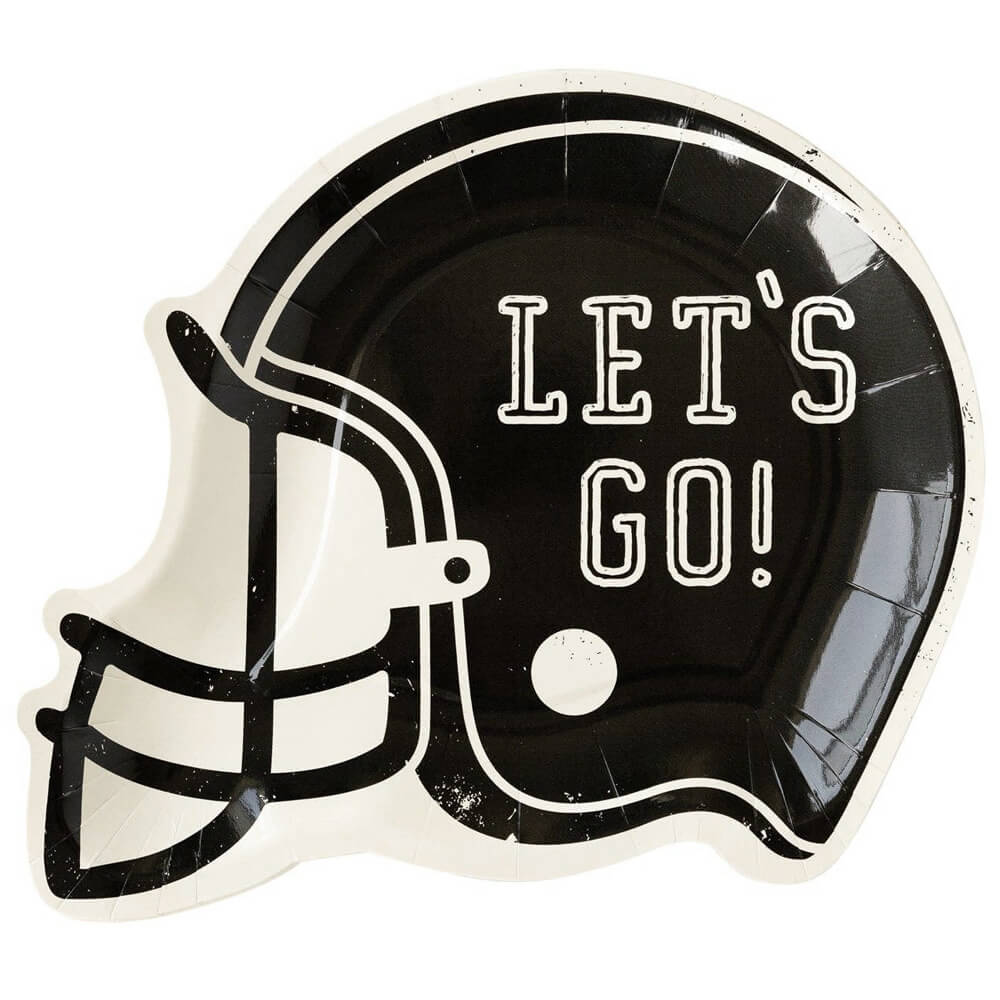 Football Helmet Shaped Paper Plates 10" - bubblegum market