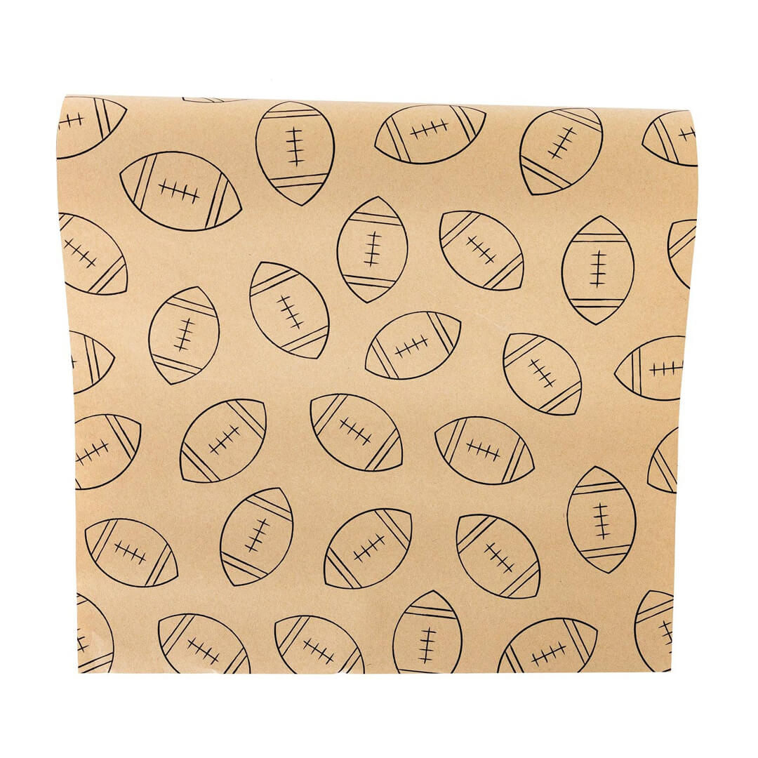 Football Kraft Paper Table Runner - bubblegum market