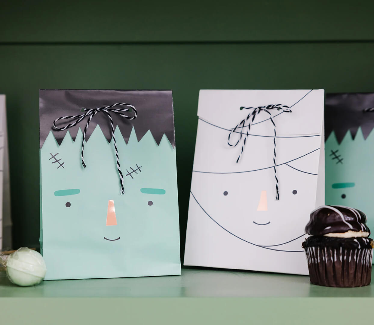 Frank & Mummy Halloween Treat Bags - bubblegum market