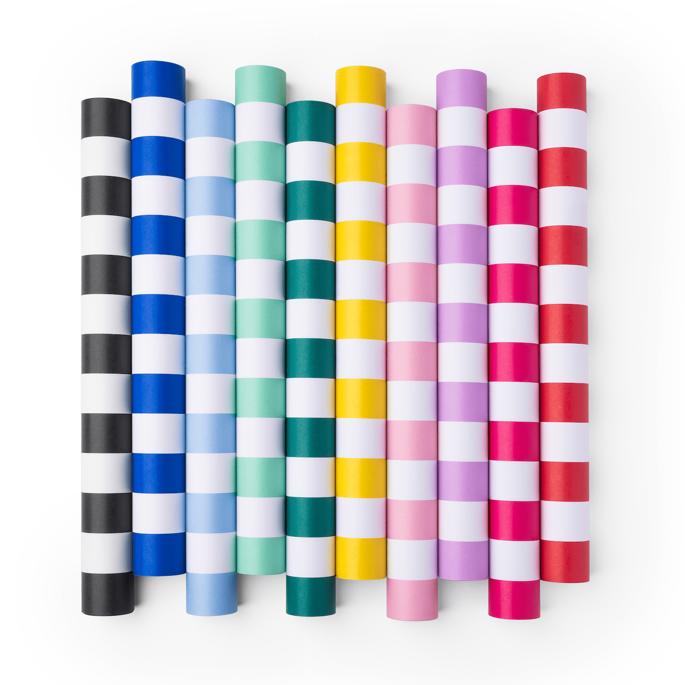 Fresh Mint Cabana Stripe Paper Table Runner - bubblegum market