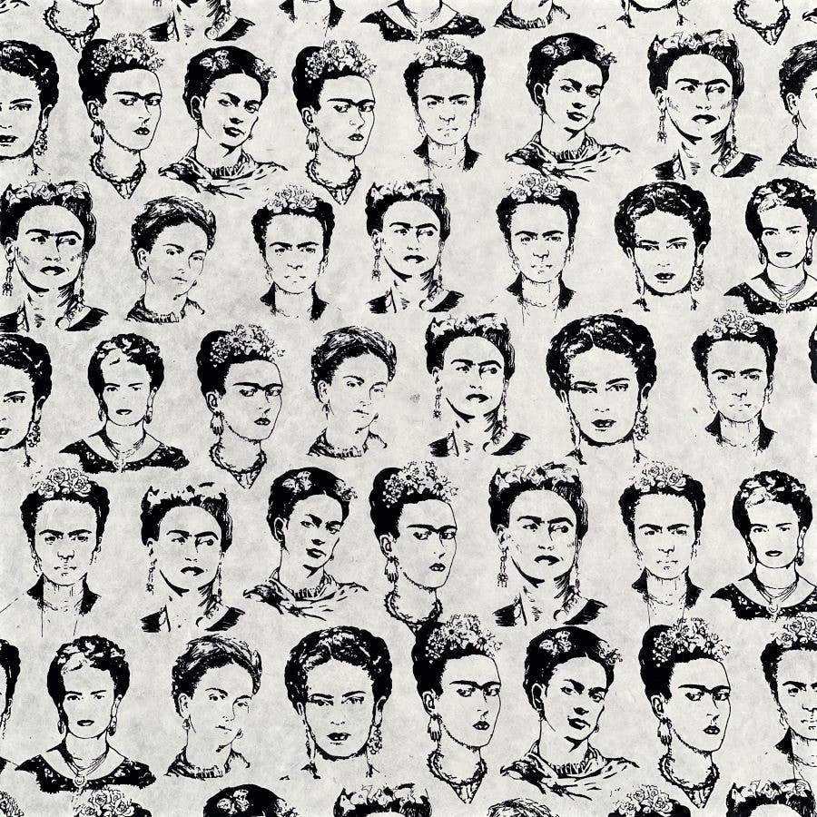 Frida Khalo Wrapping Paper Sheet - bubblegum market
