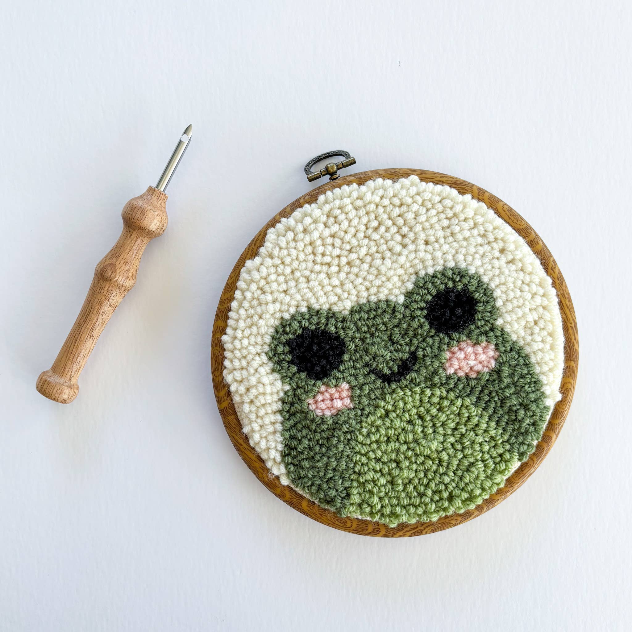 Frog Punch Needle Kit - bubblegum market