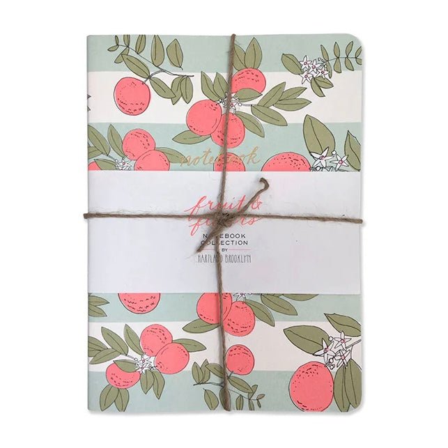 Fruit & Flowers Notebooks (Set of 3) - bubblegum market
