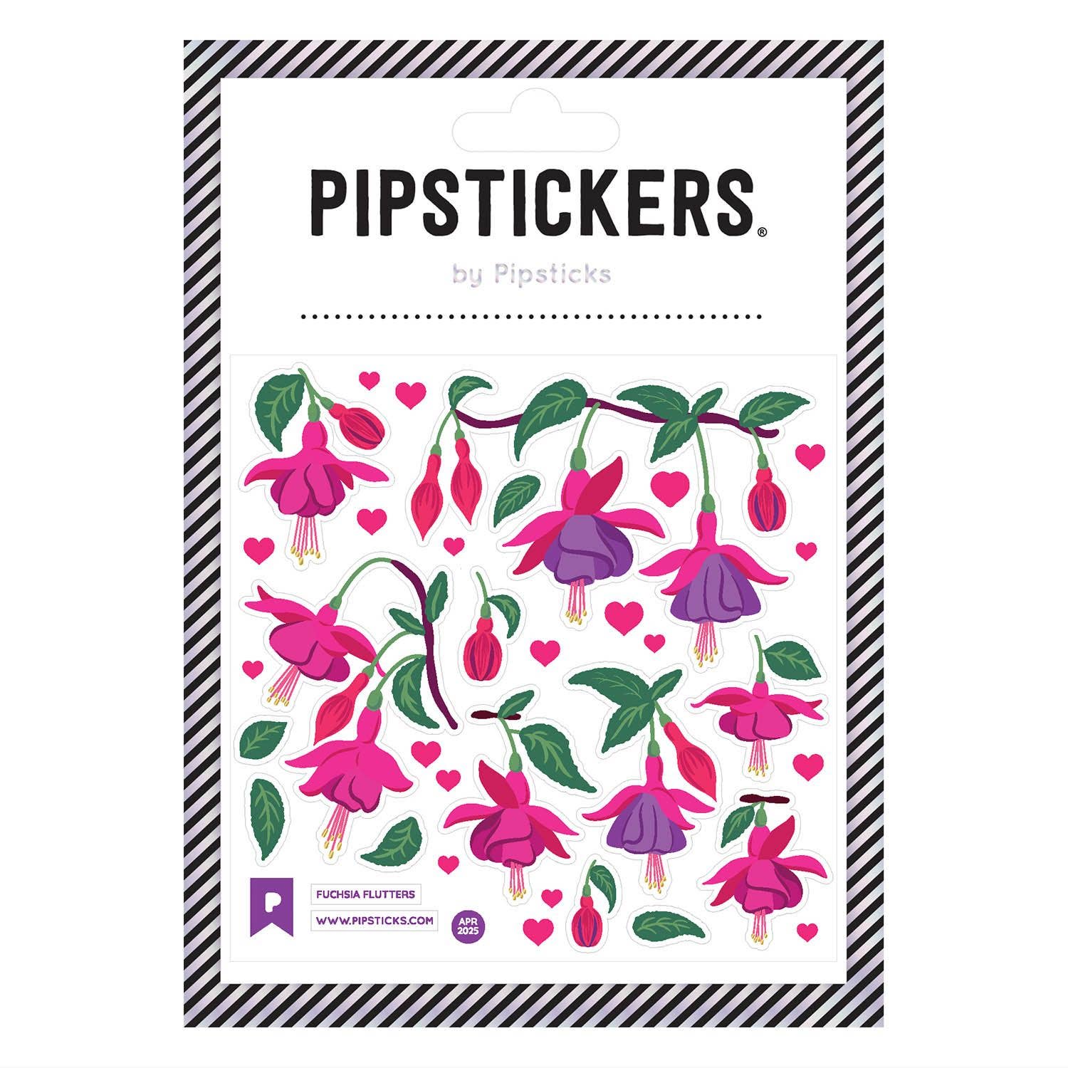 Fuchsia Flutters Stickers - bubblegum market