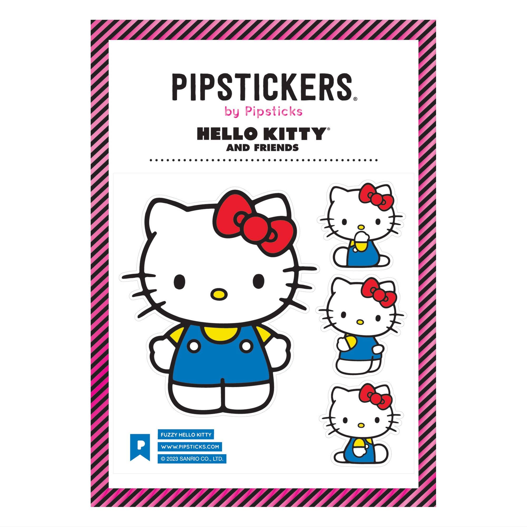 Fuzzy Hello Kitty Stickers - bubblegum market